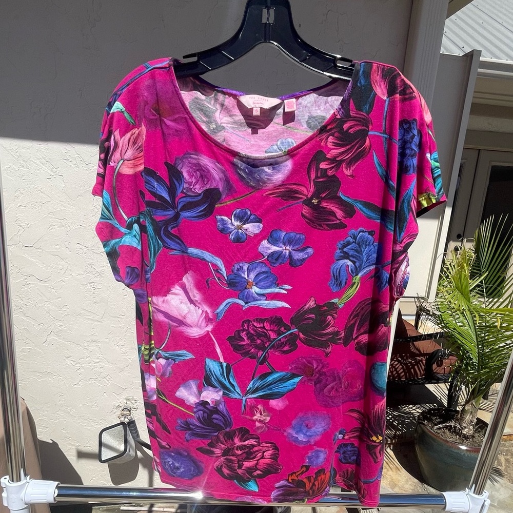 Colorful Ted Baker top.  Size 5 which is a large/x-large.